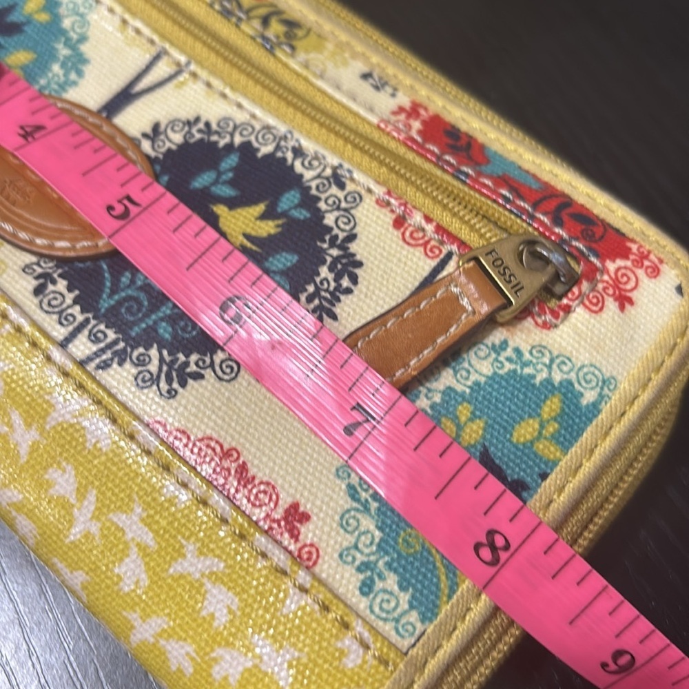 Fossil Whimsical Bird Boho Wallet - image 7